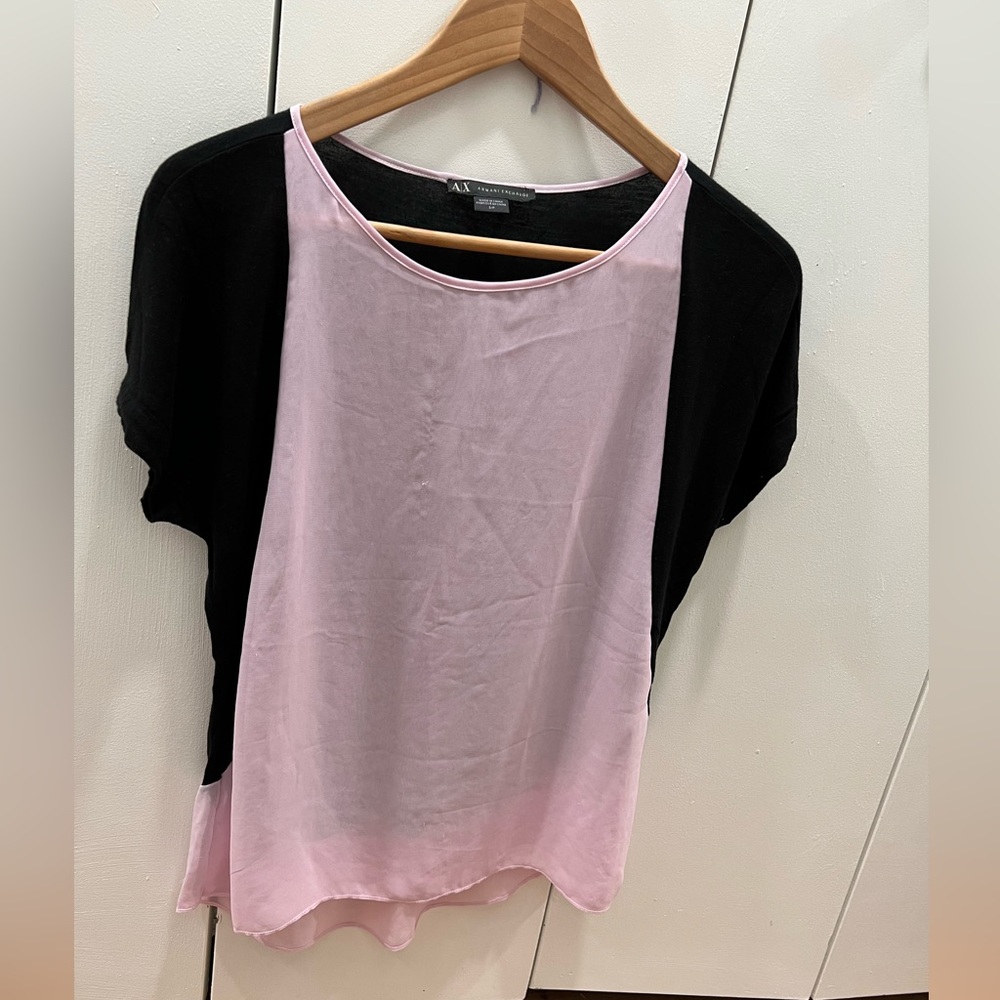 Pink and black top